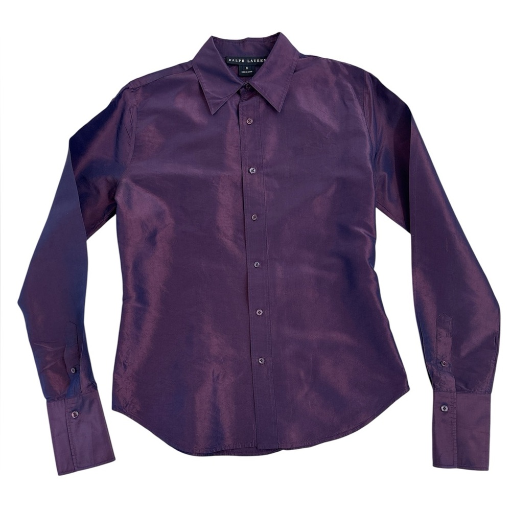 Ralph Lauren Black Label Purple Silk Dress Shirt
